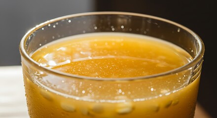 Refreshing Tropical Passion Fruit Juice in Glass