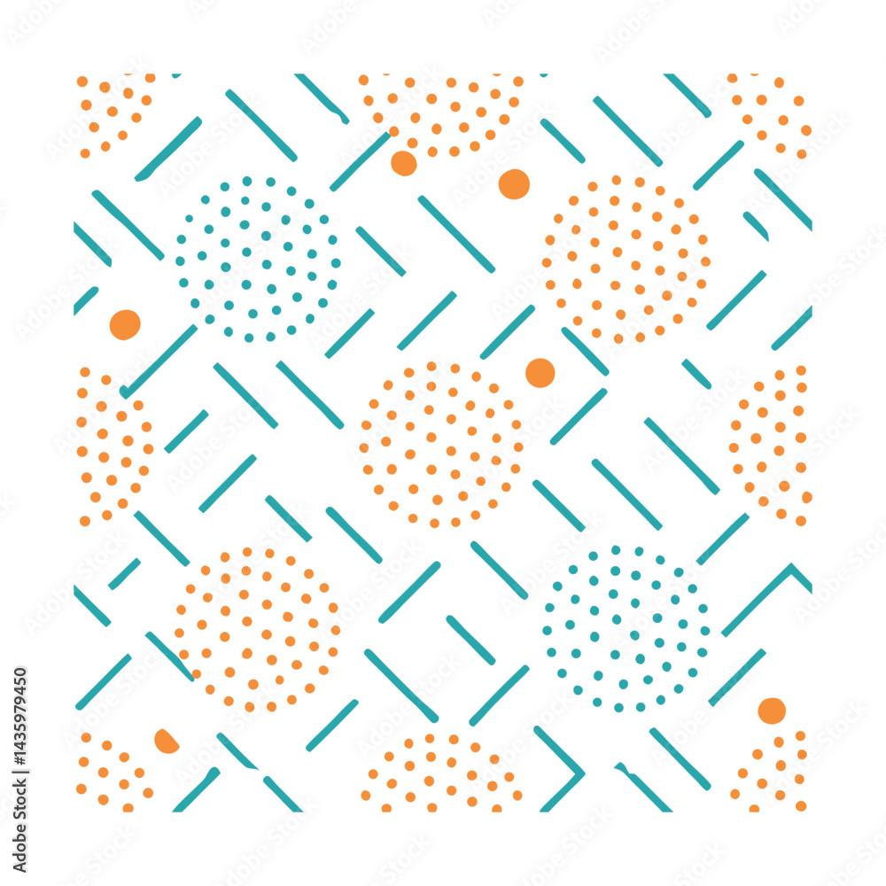 Poster geometric dot and line pattern with evenly spaced elements