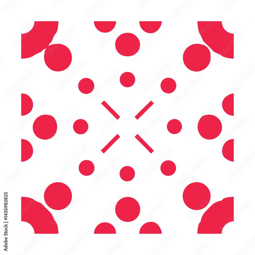 Poster geometric dot and line pattern with evenly spaced elements