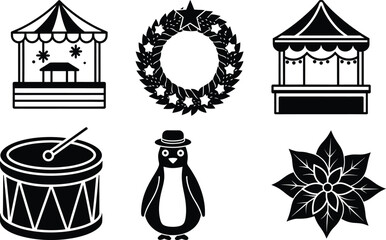 Medieval castle vector icon, a black silhouette design symbol illustration