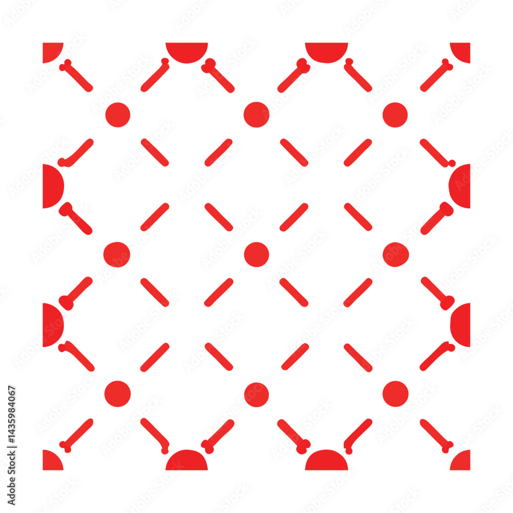 Poster geometric dot and line pattern with evenly spaced elements