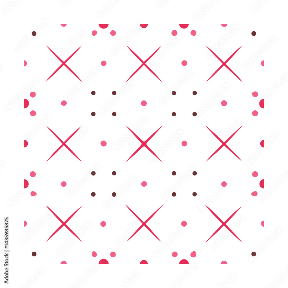 Poster geometric dot and line pattern with evenly spaced elements