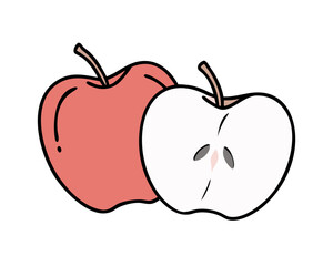 red apple isolated on white