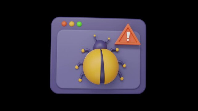 D icon of a cyber security concept alpha loop
