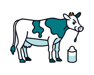 cow with milk