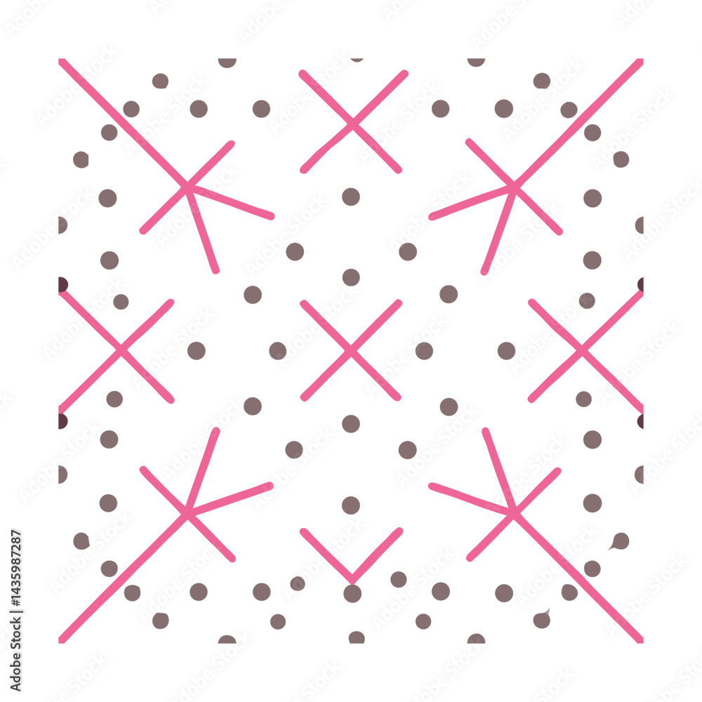 Poster geometric dot and line pattern with evenly spaced elements