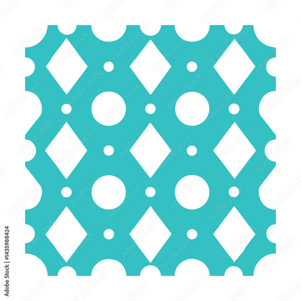 Poster geometric dot and line pattern with evenly spaced elements