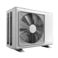an outdoor air conditioning unit. featuring a large fan and a rectangular metal casing designed for cooling purposes it is typically installed outside buildings to provide efficient temperature contro