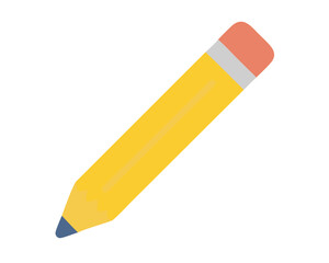 yellow pencil isolated on white