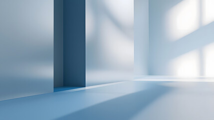 Monochrome gradient realist interior space with smooth transitions modern architectural design minimalist environment