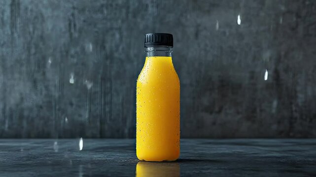 Fresh Orange Juice Bottle.
