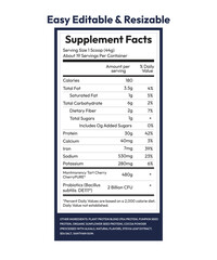 Obraz premium Easy Editable and Resizable Supplement Facts Data chart