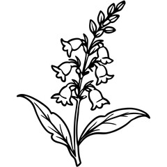 Minimal Snapdragon Vector on White