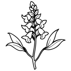 Minimal Snapdragon Vector on White