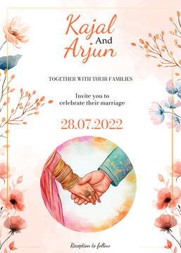 Modern Wedding Invitation card design	