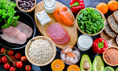 Foods representing TLC diet.