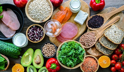 Foods representing TLC diet.