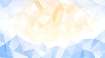 Abstract low-poly background with pastel blue and orange hues, creating a textured, almost crystalline effect