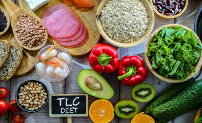 Foods representing TLC diet.