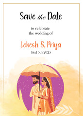 Modern Wedding Invitation card design	