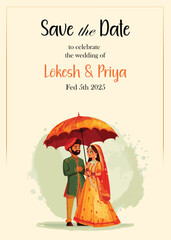 Modern Wedding Invitation card design	