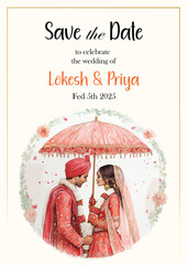 Modern Wedding Invitation card design	