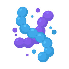 Cartoon vector of bacteria from dirt, virus dangerous to body immunity.