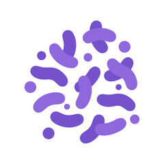 Cartoon vector of bacteria from dirt, virus dangerous to body immunity.