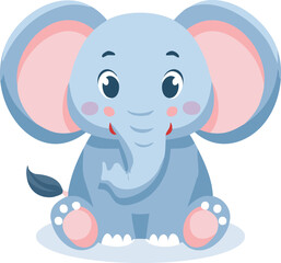 Fototapeta premium elephant cute animal vector for book and template