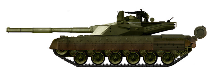 Obj-770 MBT (MBT concept based on a shortened Altay tank chassis, with a new turret and 125mm gun) © Tikros