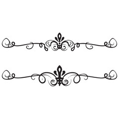 Elegant decorative dividers, ornate line separators, vintage flourish designs, whimsical borders, and 
charming embellishments for creative projects, invitations, and layouts vector