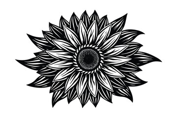 Sunflower Victorian vector illustration  