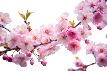 Obraz premium Tree branch flower Photo Overlays, Summer spring painted overlays, Photo art, png