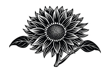 Fototapeta premium Sunflower Victorian vector illustration 