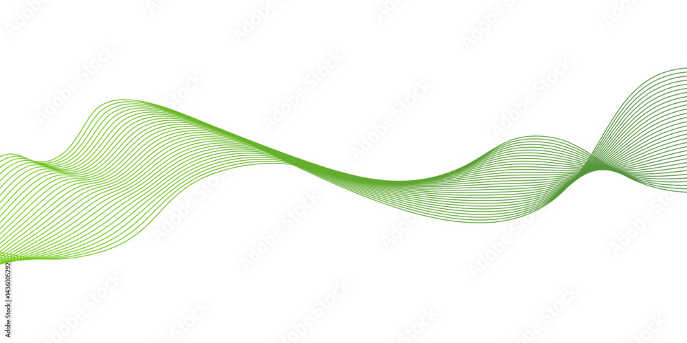 Poster smooth stylish abstract green wave background,dots on a whit clean and fresh background,vector abstr