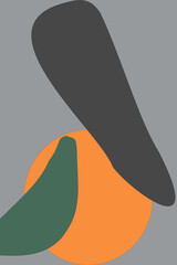 vector illustration of an illustration of an orange man