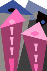 vector illustration of a pink and white background with pink