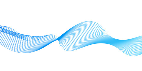 Abstract vector background with blue wavy lines, Blue minimal round lines abstract background, perfect for modern designs and presentations.Blue lines vector illustration. Curved wave. Abstract wave,
