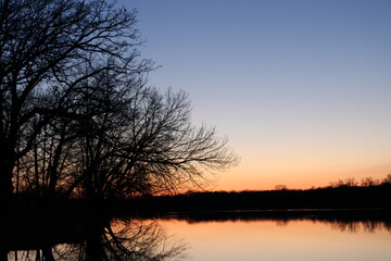 sunset on the river