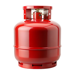 Red Propane Gas Tank on transparent background