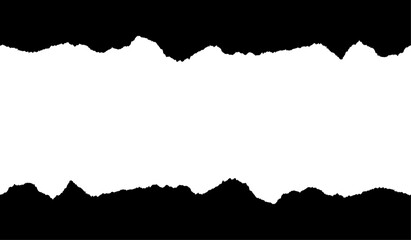 White Textured Ripped Paper Piece. Ripped black paper ,copy space and advertising concept.