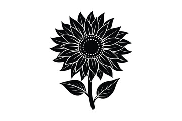 Sunflower Victorian vector illustration  