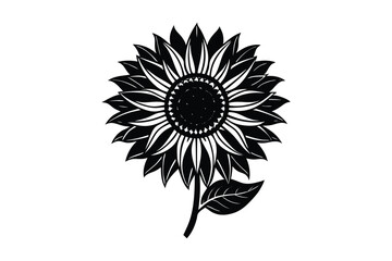 Sunflower Victorian vector illustration  