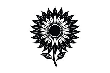 Sunflower Victorian vector illustration  