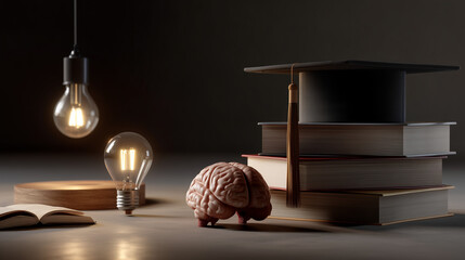  An education-themed visual with glowing ideas and learning elements, great for schools, universities, and tutoring ads.
