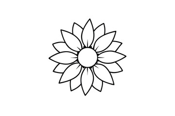 Sunflower Victorian vector illustration  