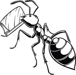 black ant cartoon