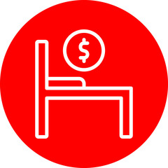 Passive Income Vector Line White Circle Red