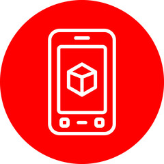 Virtual Goods Vector Line White Circle Red