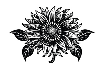 Sunflower Victorian vector illustration  